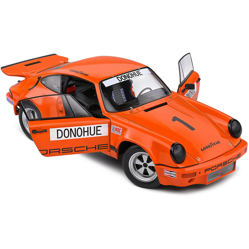 1974 Porsche 911 IROC Orange #1 Donohue IROC Daytona 1:18 Scale