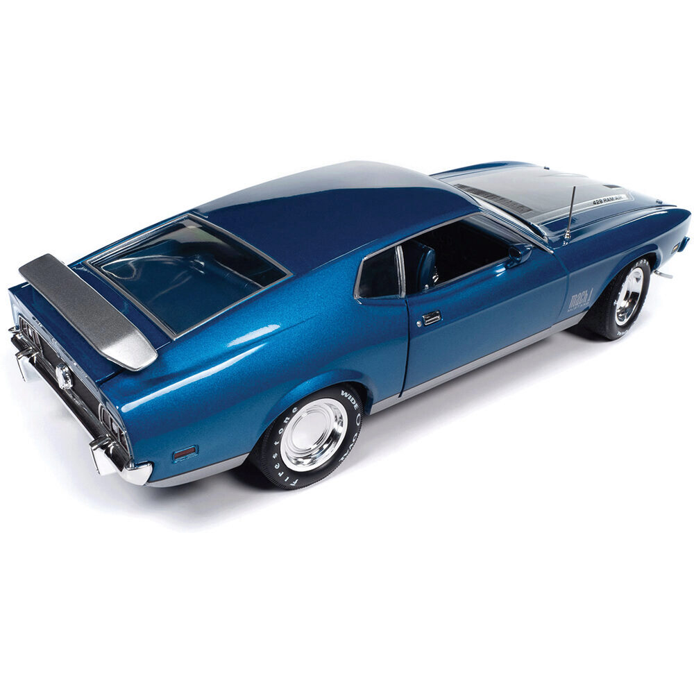 1971 Ford Mustang Mach 1 MCACN-Med Blue Metallic 1:18 Scale