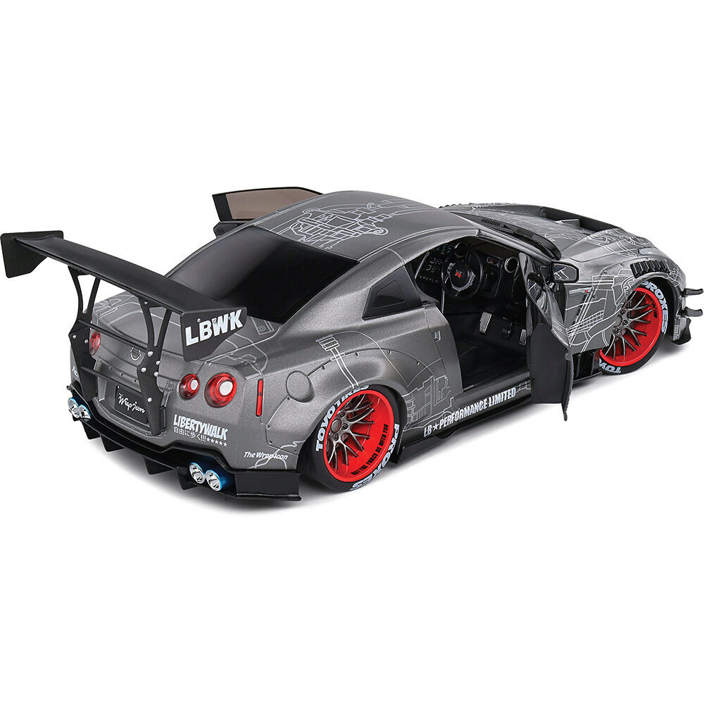 Liberty Walk Nissan GT-R マットブラック 1:64 Amazon.com: 1:64 Scale Diecast Model Car Compatible with LB