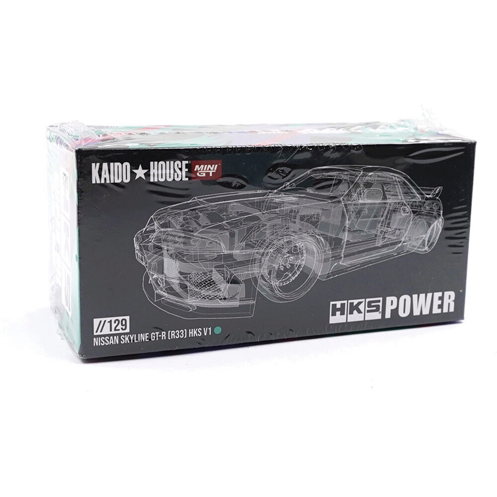 未開封1/64 MINIGT 街道ハウス日産R33スカイラインGT-R HKS Kaido House x MINI GT 1:64 SKYLINE GT-R (R33) HKS V1 Model