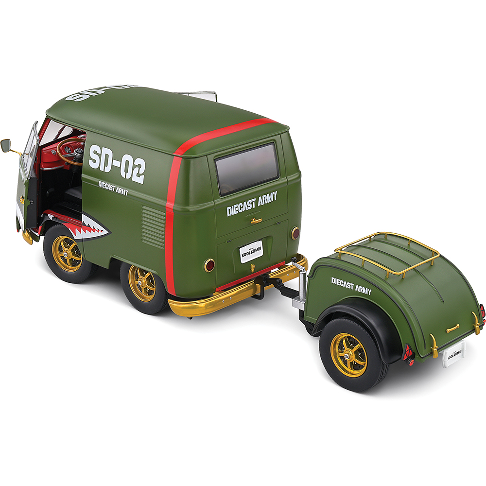 1950 Kool Kombi & Trailer - Green 1:18 Scale | Collectable Diecast