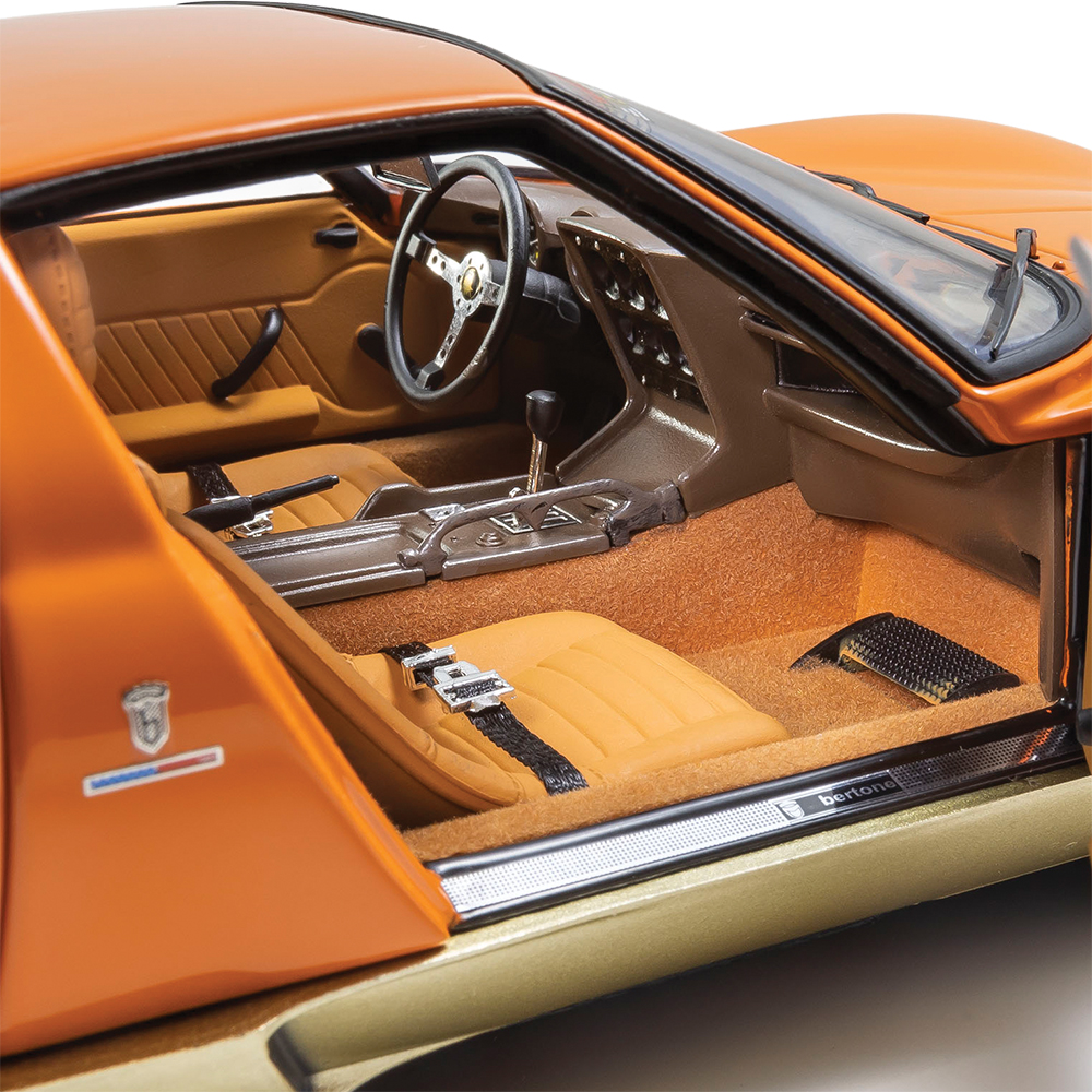 Lamborghini Miura P400 - Orange/Gold 1:18 Scale | Collectable Diecast