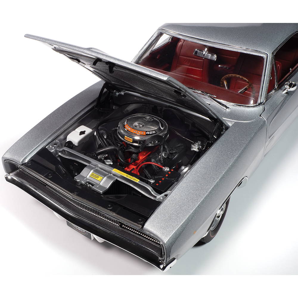 1968 Dodge Charger R/T MCACN - AA1 Silver 1:18 Scale | Collectable