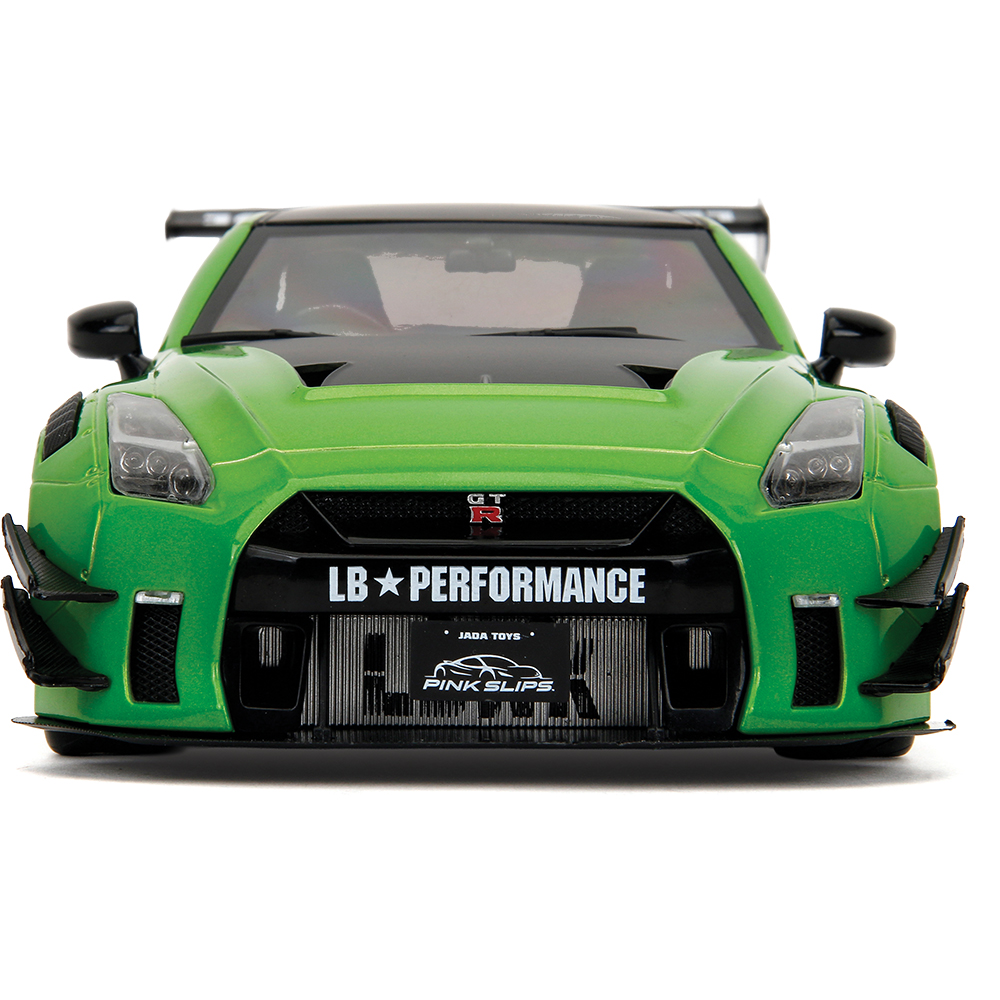 Nissan GT-R (R35) Liberty Walk - Pink Slips Metallic Green 1:18