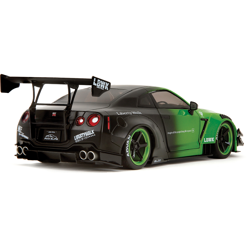 Nissan GT-R (R35) Liberty Walk - Pink Slips Metallic Green 1:18