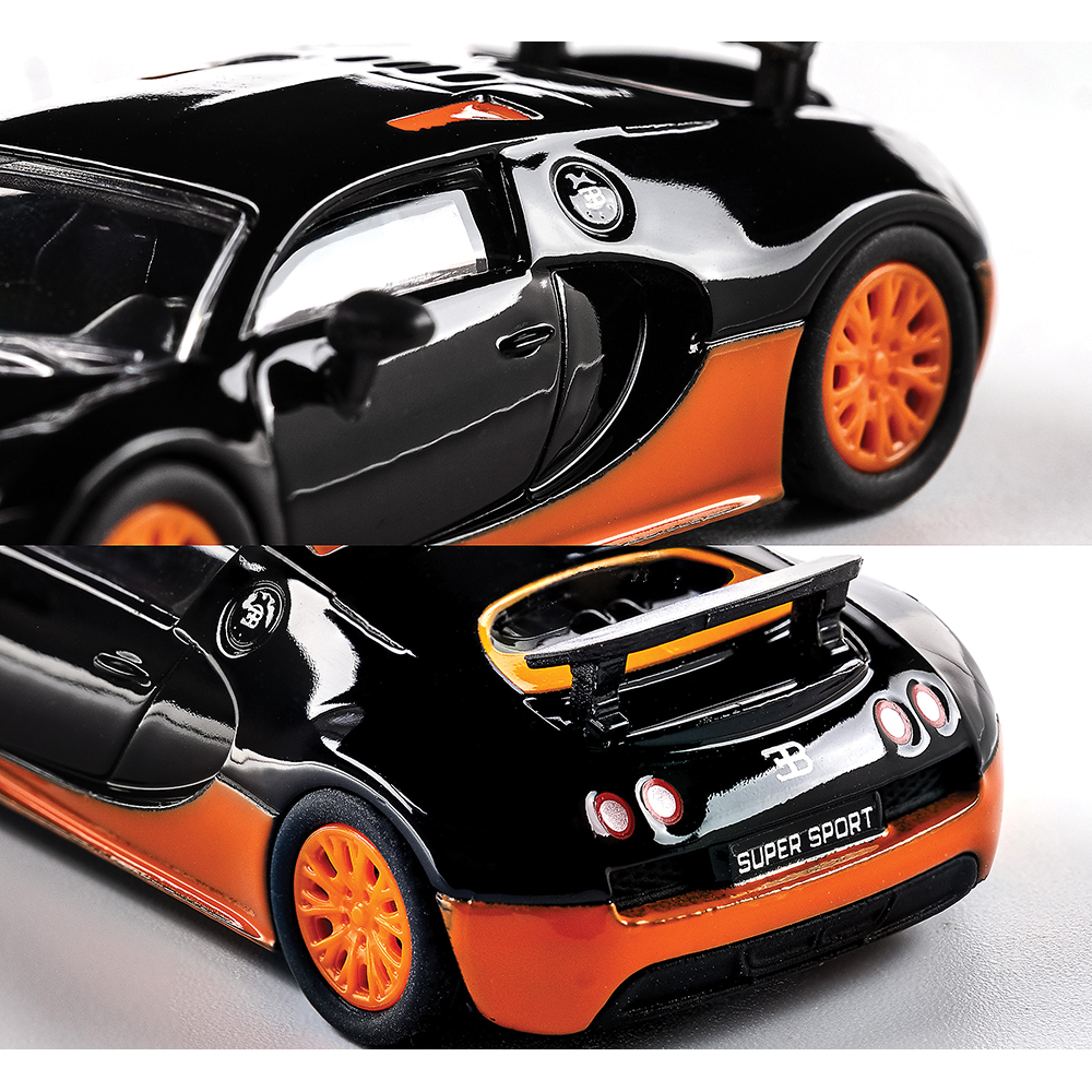 2005 Bugatti Veyron - Black/Orange 1:64 Scale | Collectable Diecast