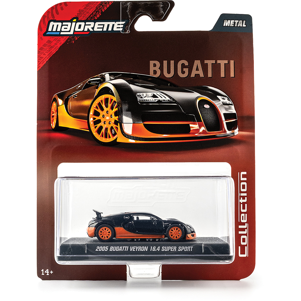 2005 Bugatti Veyron - Black/Orange 1:64 Scale | Collectable Diecast