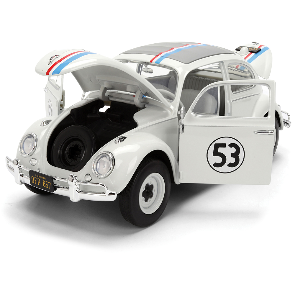 Herbie the Love Bug VW Beetle w/Tire Rack 1:24 Scale Diecast Model