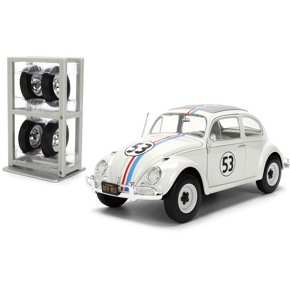 Herbie the Love Bug VW Beetle w/Tire Rack 1:24 Scale | Collectable