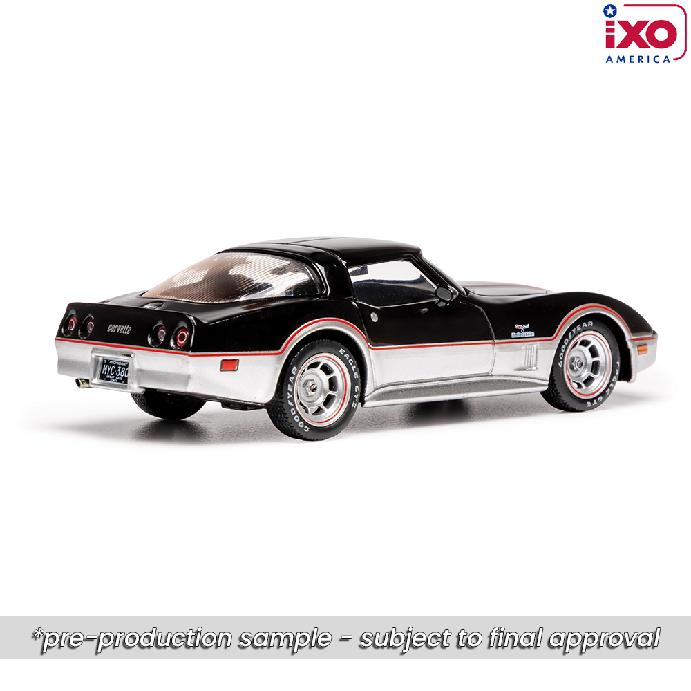 1978 Chevrolet Corvette C3 - Black and Silver 1:43 Scale Diecast