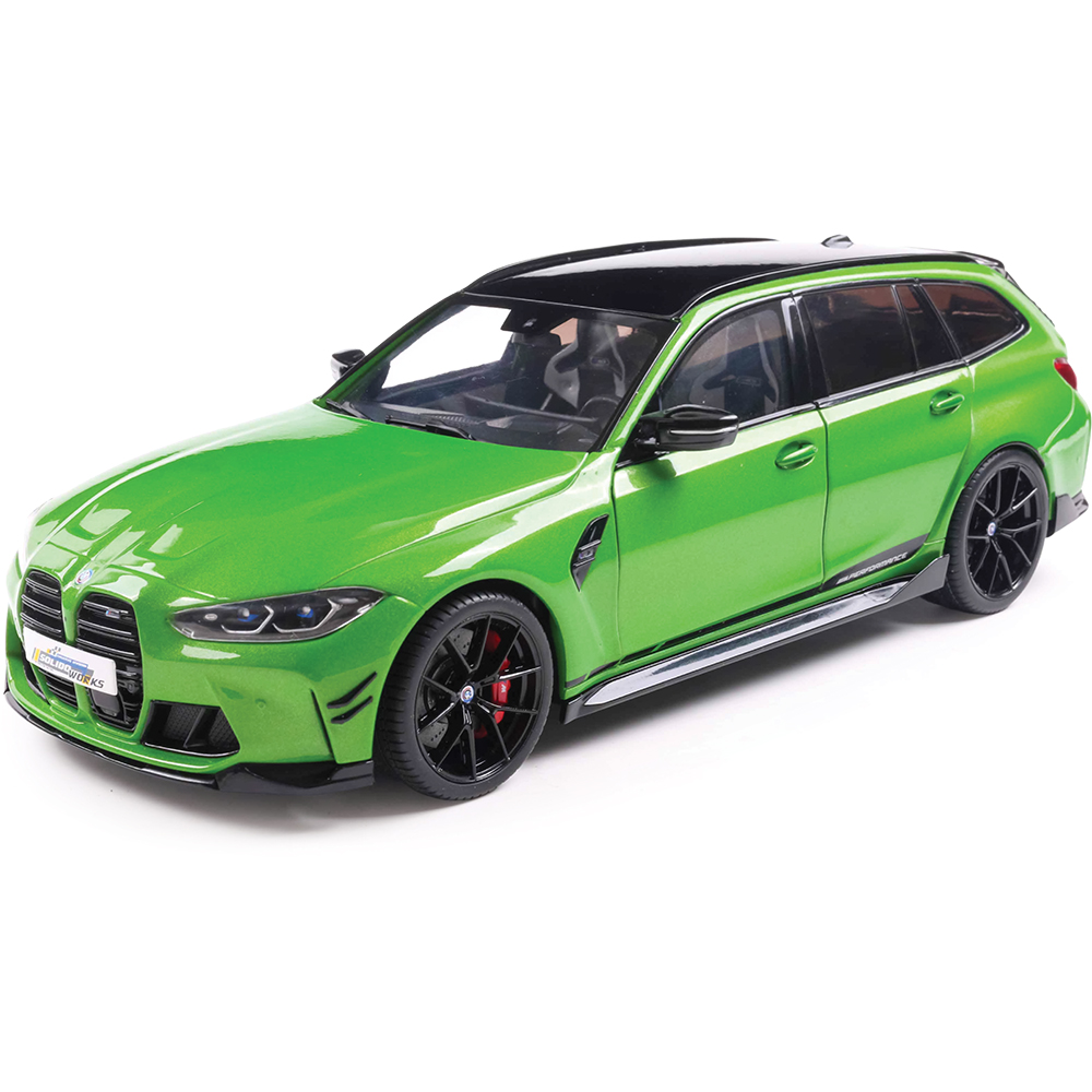 m3 mdフラクション 2024 BMW M3 Touring With Performance Parts - Green Metallic 1:18