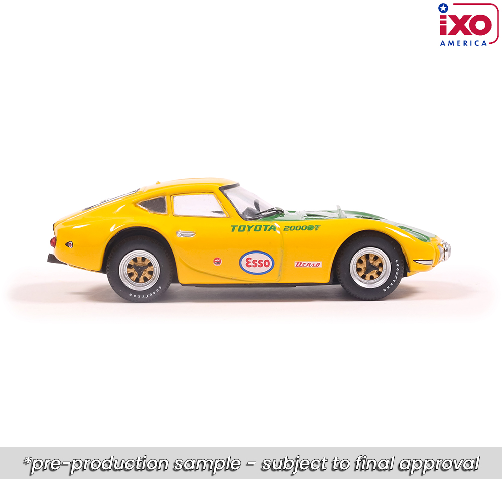 ミニカー TRD2000GT HS063 YE SUPER BRIGTH YELLOW T 1966 Toyota 2000GT - Yatabe Speed Trials - Yellow 1:64 Scale