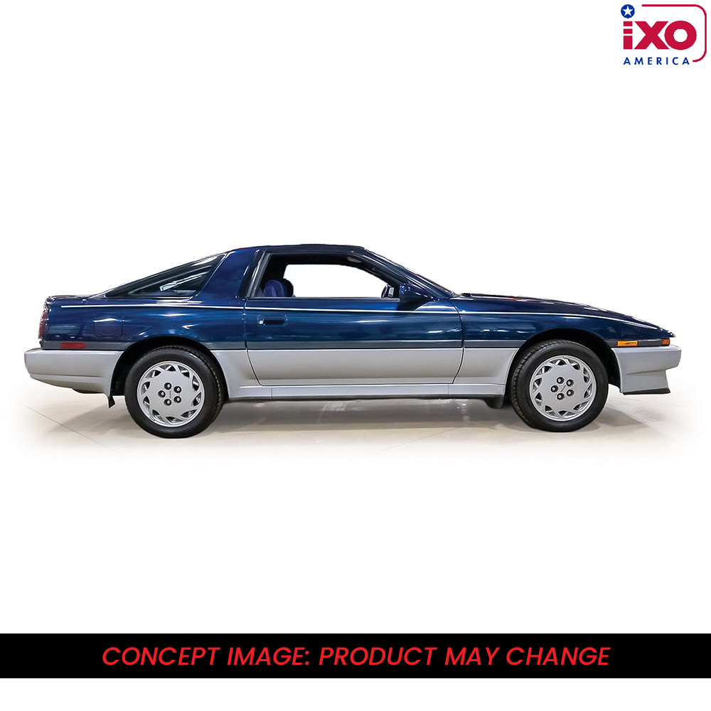 1987 Toyota Supra (A70) - Dark Blue Metallic / Silver 1:64 Scale