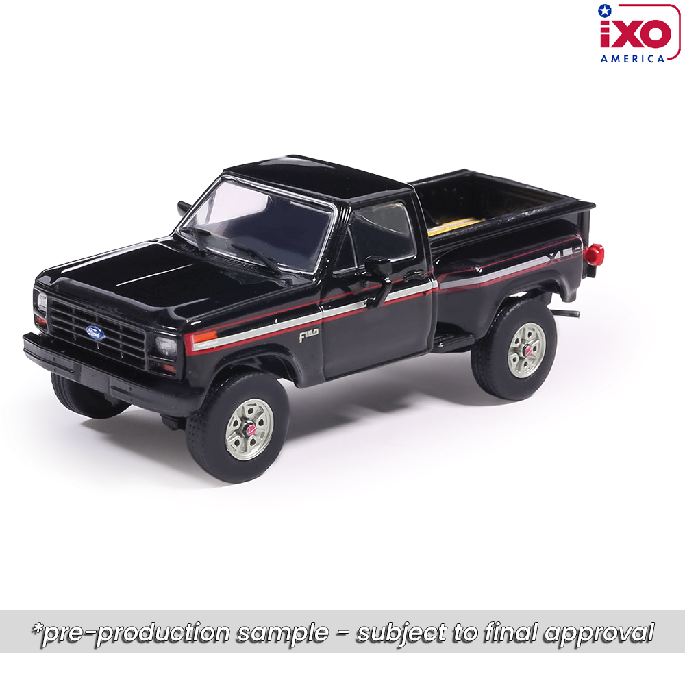 1983 Ford F-150 XLS Flareside 4X4 - Raven Black 1:64 Scale