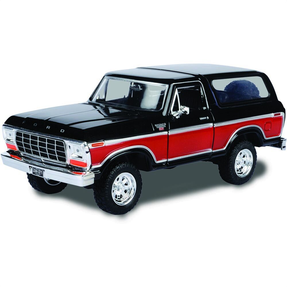 1978 Ford Bronco - Hard Top - Black & Red w/spare tire 1:24