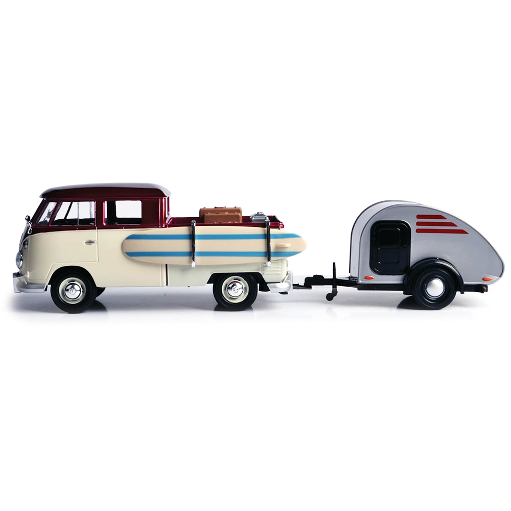 ミニカー Auroramode RWB964 VW-T1 trailer set VOLKSWAGEN T1 BUS VW PORSCHE 964 &TRAILER FALKEN SET 1/64 BY