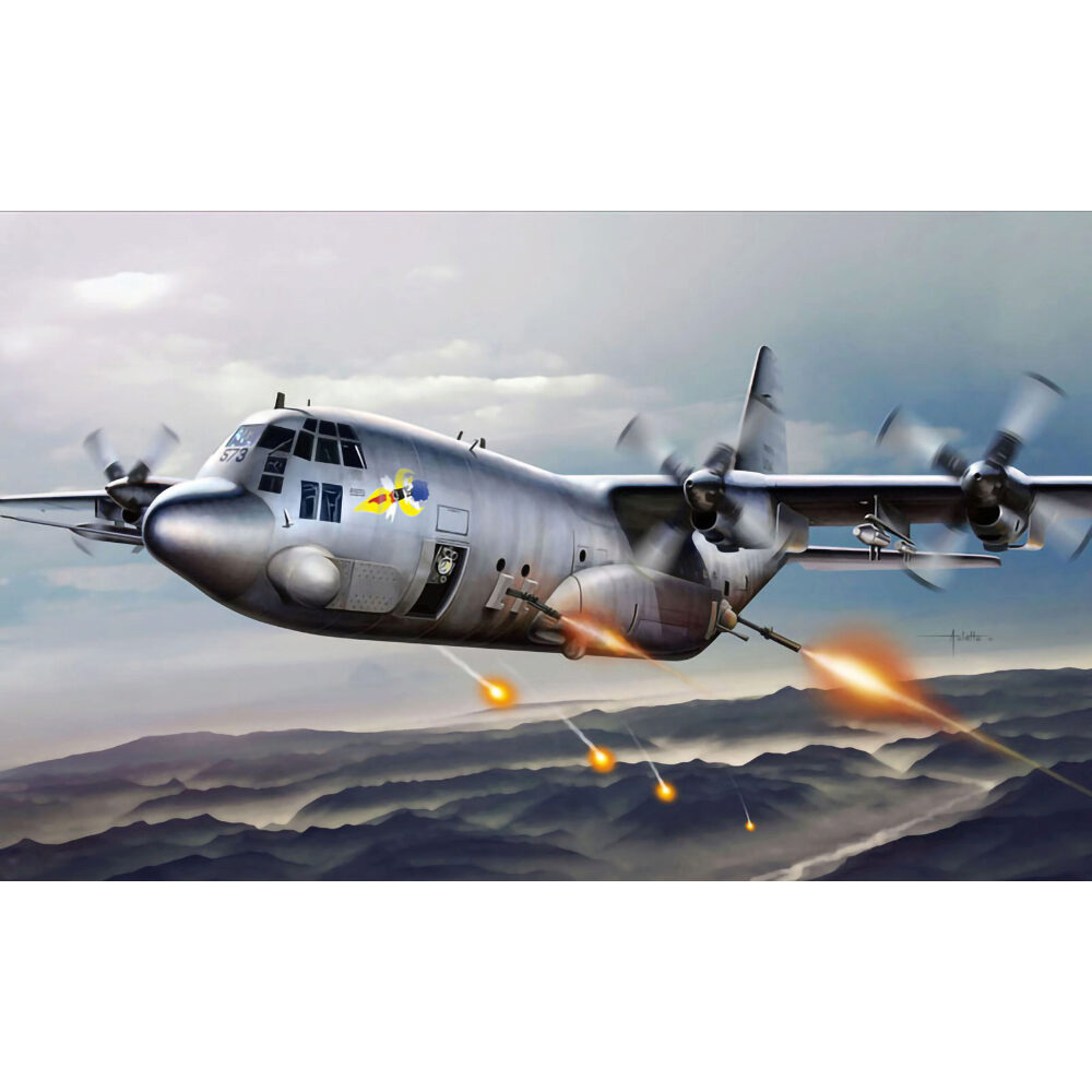 AC-130H “Spectre” 1/72 Kit 1:72 Scale Diecast Model by Italeri