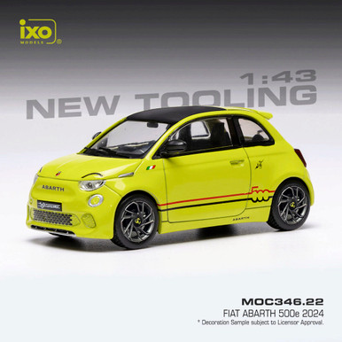 2024 Fiat Abarth 500E - Yellow 1:43 Scale | Collectable Diecast