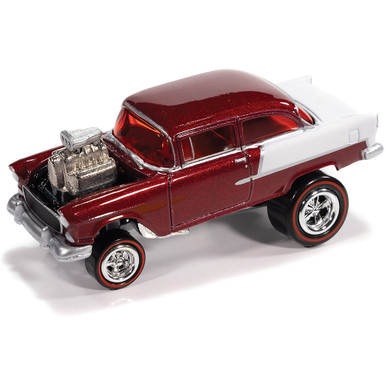 1955 Chevy Bel Air Gasser Zingers - Candy Red 1:64 Scale