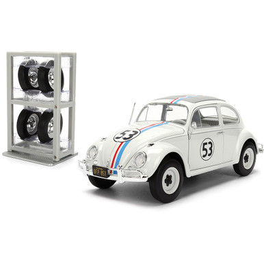 Herbie the Love Bug VW Beetle w/Tire Rack 1:24 Scale Diecast Model