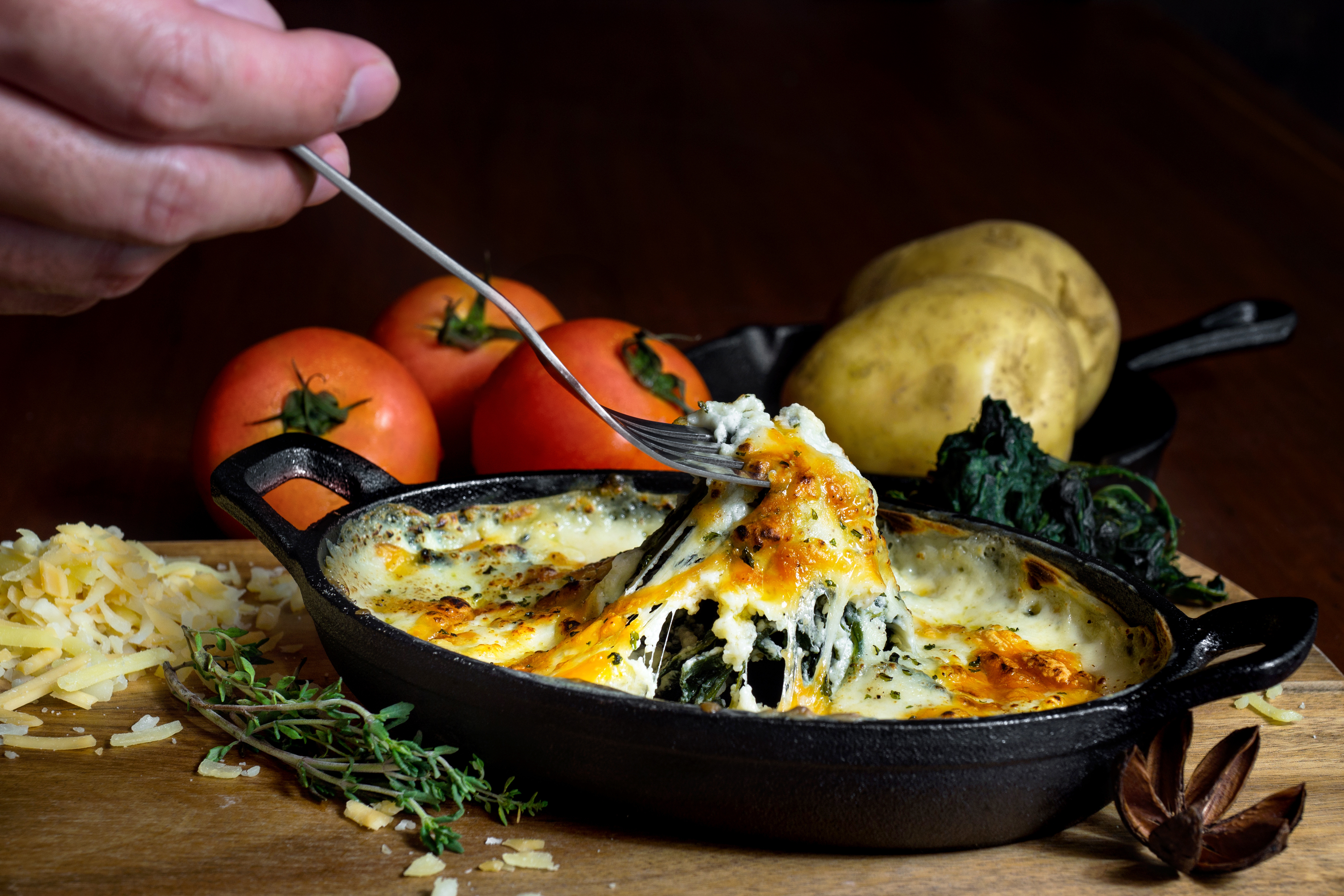 Smokey spinach artichoke dip