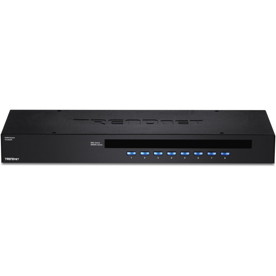 TRENDnet 8-Port USB/PS2 Rack Mount KVM Switch, TK-803R, VGA & USB ...