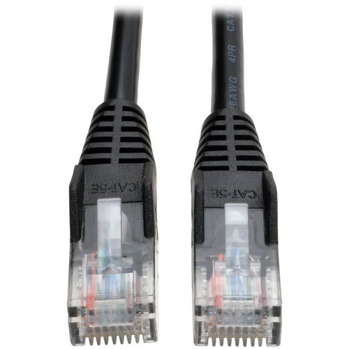 Main image for Tripp Lite 10ft Cat5e / Cat5 Snagless Molded Patch Cable RJ45 M/M Black 10'