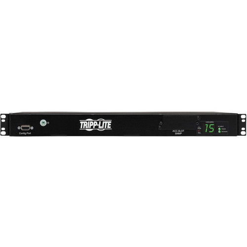 Front Image for Tripp Lite PDU Metered ATS 2/2.4KW 200/240V 10 C13 2 C14 3.6M Cords 1URM