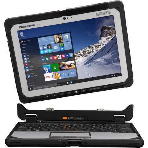 Front Image for Panasonic TOUGHBOOK CF-20 CF-20A5184VM LTE 10.1" Touchscreen Detachable 2 in 1 Notebook - 1920 x 1200 - Intel Core M 6th Gen m5-6Y57 Dual-core (2 Core) 1.10 GHz - 8 GB Total RAM - 256 GB SSD