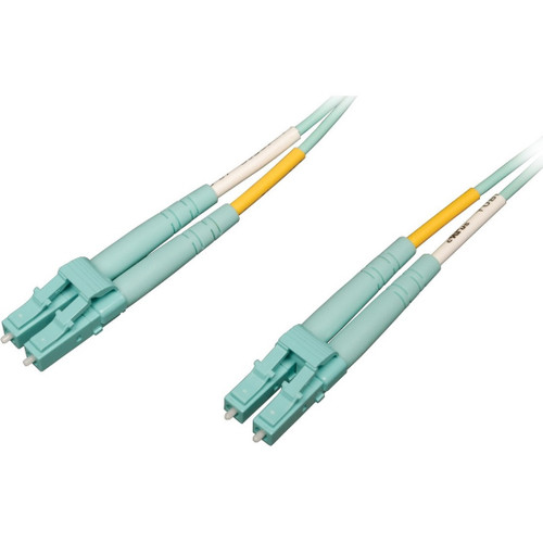 Main image for Tripp Lite 10Gb/100Gb Duplex Multimode LC/LC OM4 Aqua Fiber Patch Cable 15M