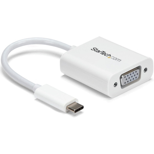 Main image for StarTech.com USB-C to VGA Adapter &acirc;&euro;" White &acirc;&euro;" Thunderbolt 3 Compatible &acirc;&euro;" USB C Adapter &acirc;&euro;" USB Type C to VGA Dongle Converter