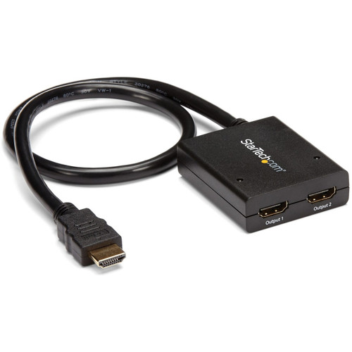 Main image for StarTech.com HDMI Splitter 1 In 2 Out - 4k 30Hz - 2 Port - Supports 3D video - Powered HDMI Splitter - HDMI Audio Splitter