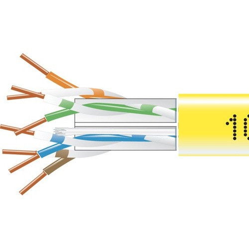 Main image for Black Box CAT6 550-MHz Solid Bulk Cable UTP CMP Plenum YL 1000FT Pull-Box