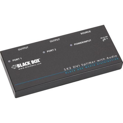 Main image for Black Box DVI-D Splitter with Audio and HDCP, 1 x 2