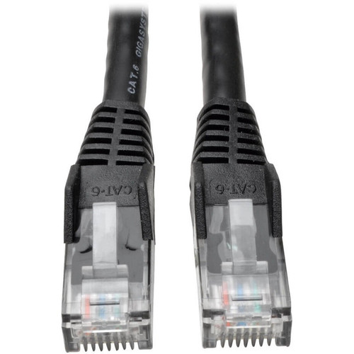 Main image for Tripp Lite 100ft Cat6 Gigabit Snagless Molded Patch Cable RJ45 M/M Black 100'