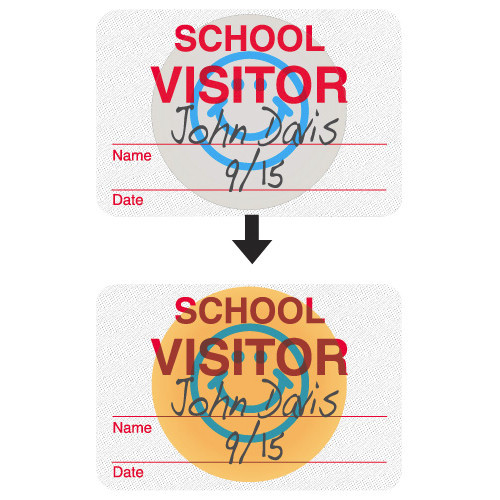 Main image for Brady People ID Manual School Badge "SCHOOL VISITOR" Package of 1,000