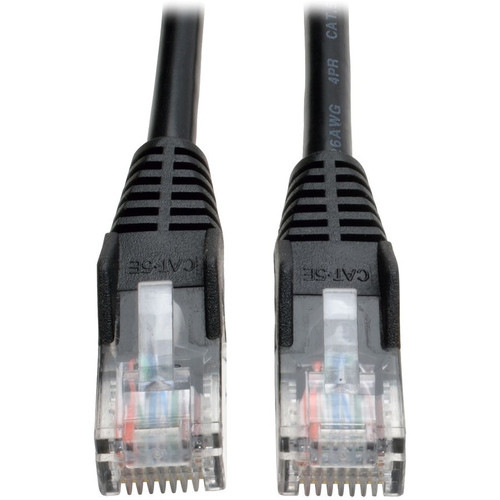 Main image for Tripp Lite 100ft Cat5e Cat5 Snagless Molded Patch Cable RJ45 M/M Black 100'