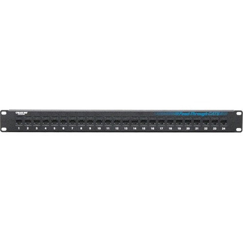 Main image for Black Box CAT6 Patch Panel - Feed-Through, 1U, Unshielded, 24-Port