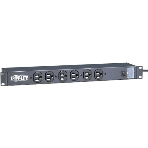 Main image for Tripp Lite Power Strip 6-Outlet Front Face Rackmount Metal 120V 5-15R 1URM