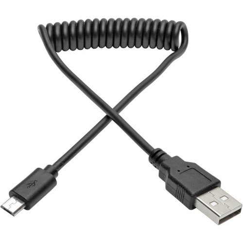 Main image for Tripp Lite 6ft USB 2.0 Hi-Speed A to Micro-B-USB Cable Coiled M/M 6'