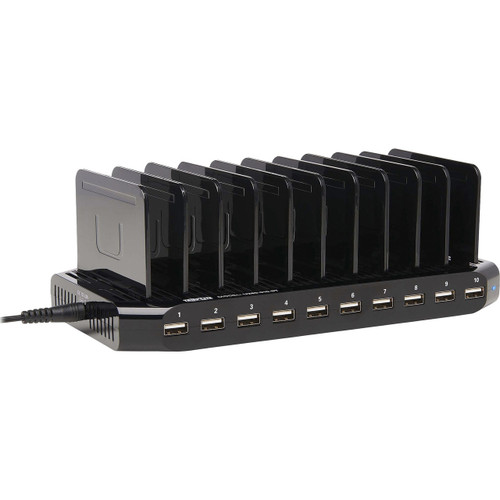 Main image for Tripp Lite 10-Port USB Charging Station with Adjustable Storage 12V 8A (96W) USB Charger Output