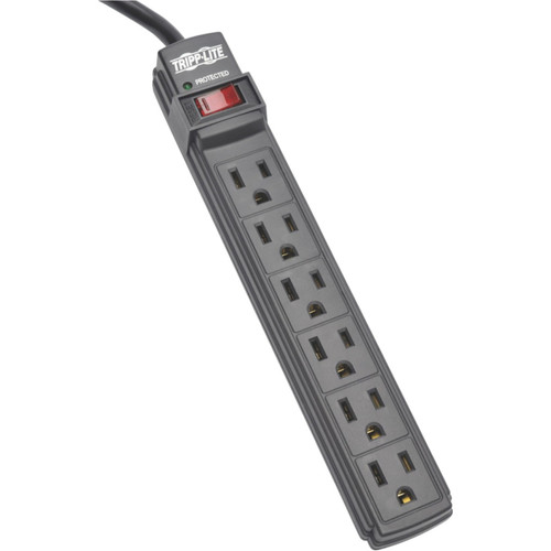 Main image for Tripp Lite Power Strip 6-Outlet 5-15R AC 6ft Cord 5-15P Black Housing 120V