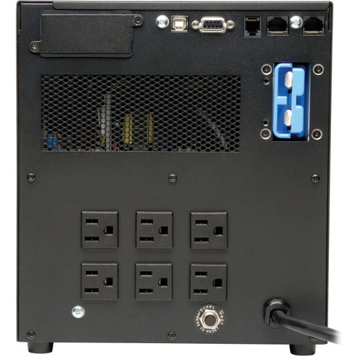 Rear Image for Eaton Tripp Lite series SmartOnline 1500VA 1350W 120V Double-Conversion UPS - 6 Outlets, Extended Run, Network Card Option, LCD, USB, DB9, Tower