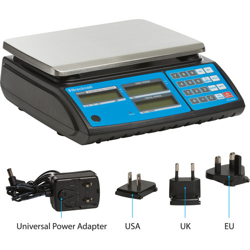 Alternate-Image1 Image for Brecknell PC3060 Price Computing Scale, 30/60 lb Capacity, Food Grade Stainless Steel Weight Platter, 3 Large, Operator & Customer Facing LCD Displays