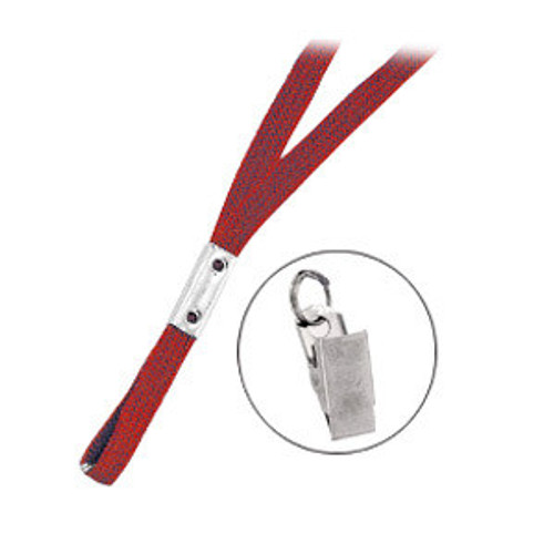 Main image for Brady Flat Braid Lanyard with Nickel Plated Steel Bulldog Clip