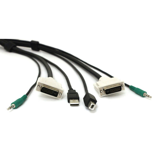 Main image for Black Box DVI KVM Cable - USB A-B, 3.5mm Audio, 6-ft. (1.8-m)