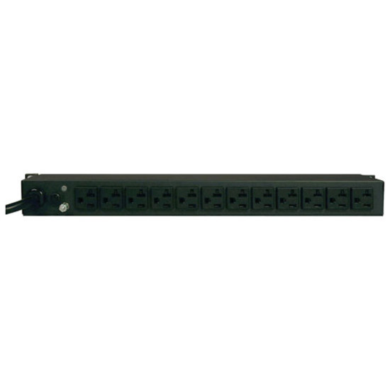 Front Image for Tripp Lite PDU Metered 120V 20A 5-15/20R 12 Outlet L5-20P Horizontal 1URM