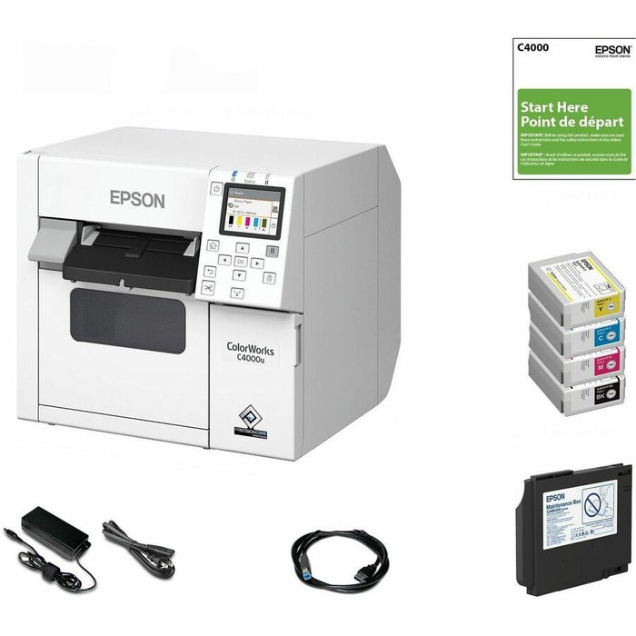 Alternate-Image1 Image for Epson ColorWorks CW-C4000 Desktop Inkjet Printer - Color - Label Print - Ethernet - USB - USB Host - With Cutter