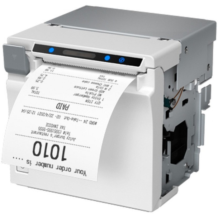 Alternate-Image1 Image for Epson EU-m30 (001) Desktop Direct Thermal Printer - Monochrome - Receipt Print - USB - USB Host - Serial - With Cutter - White