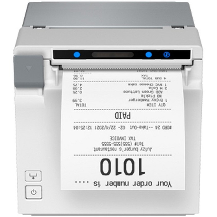 Alternate-Image2 Image for Epson EU-m30 (001) Desktop Direct Thermal Printer - Monochrome - Receipt Print - USB - USB Host - Serial - With Cutter - White